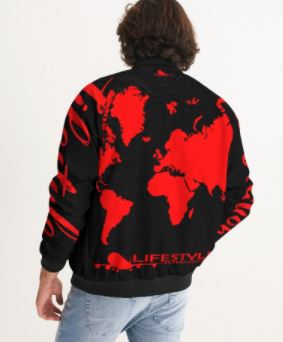 International Bomber Jacket - Black & Red