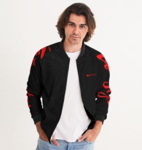 International Bomber Jacket - Black & Red