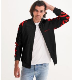 International Bomber Jacket - Black & Red
