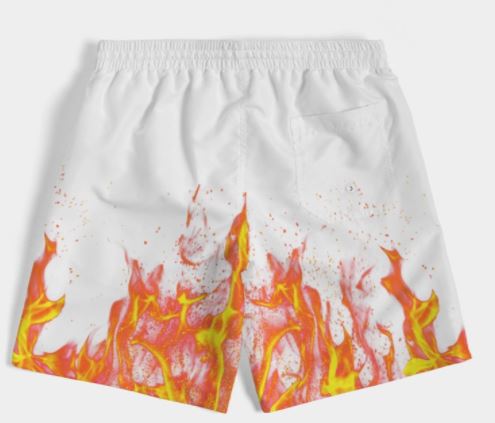 Fire swimming trunks