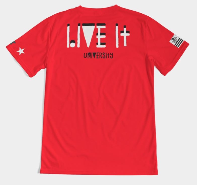 Live it University Tee Red