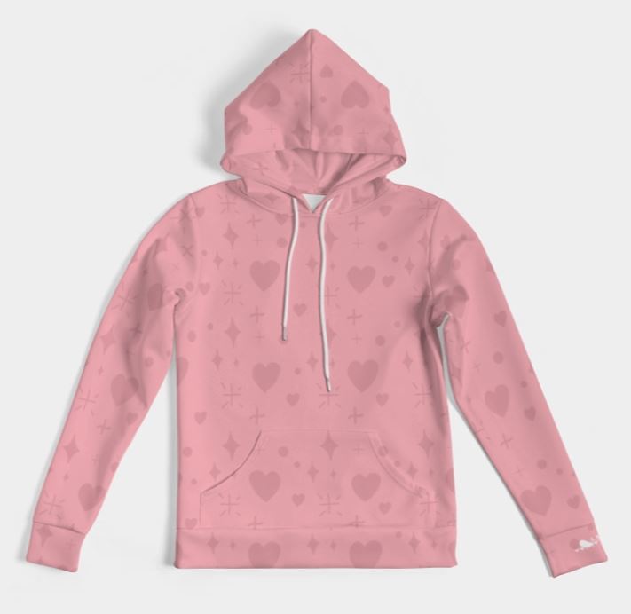 Women's PINK HEART LIfestyle hoodie