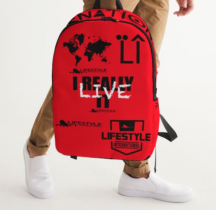 global bookbag red