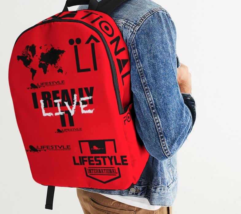 global bookbag red