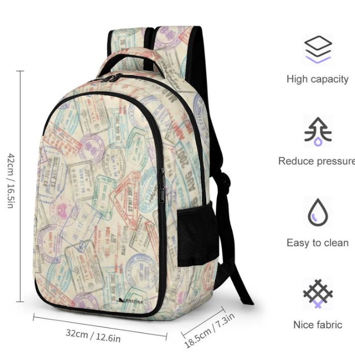 Passport Stamps Backpack