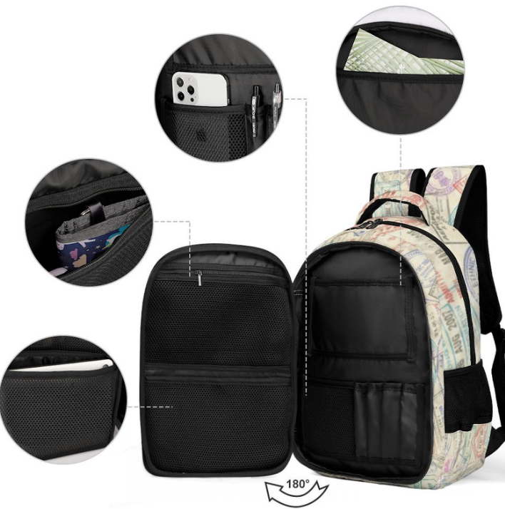 Passport Stamps Backpack