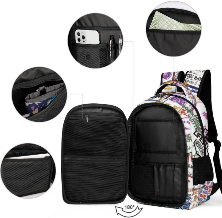 Passport Stamps 2 Backpack