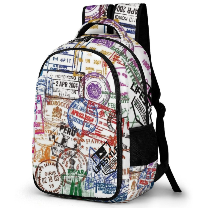 Passport Stamps 2 Backpack