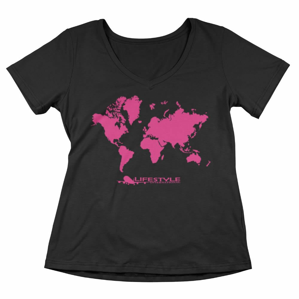 Women’s vneck tee Map