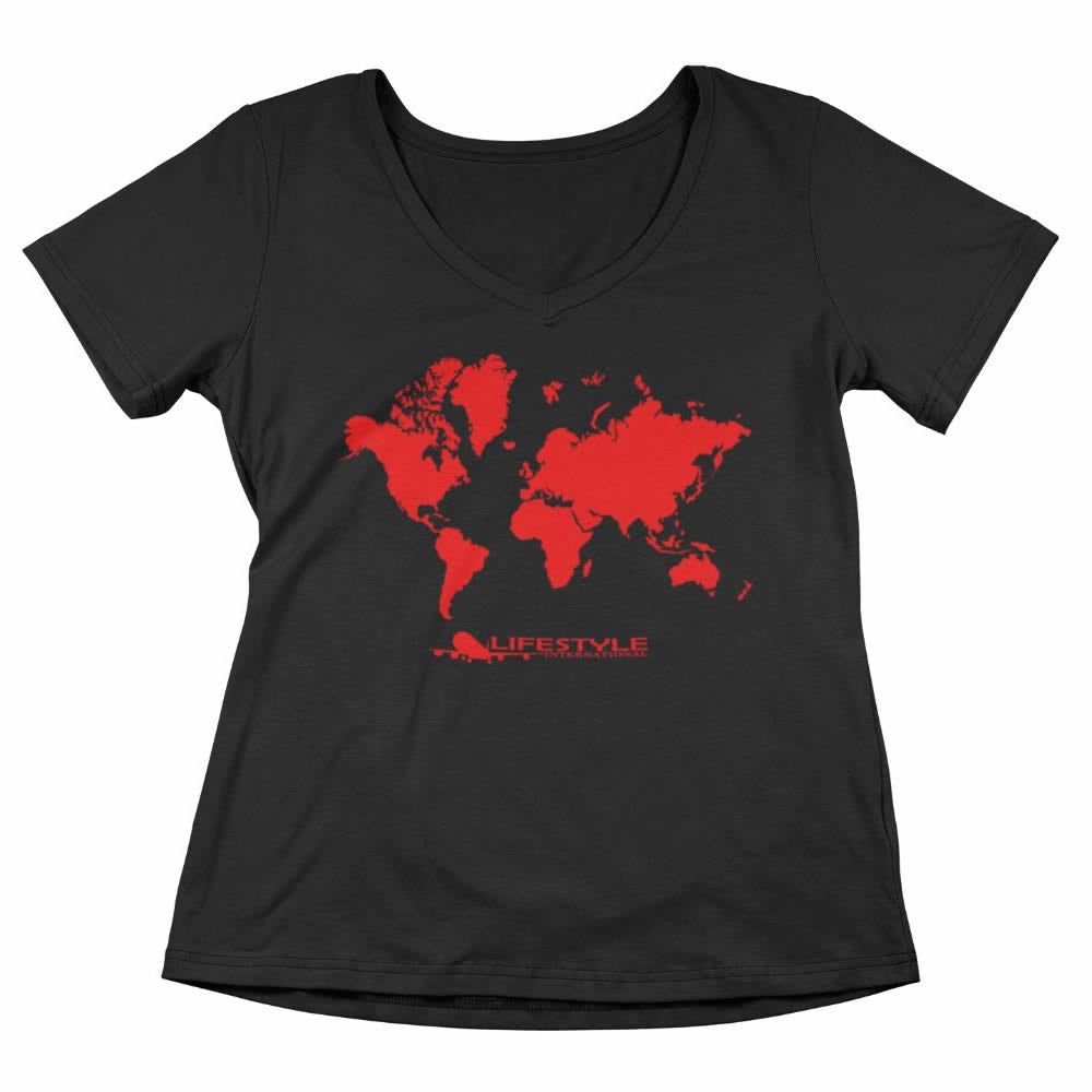 Women’s vneck tee Map
