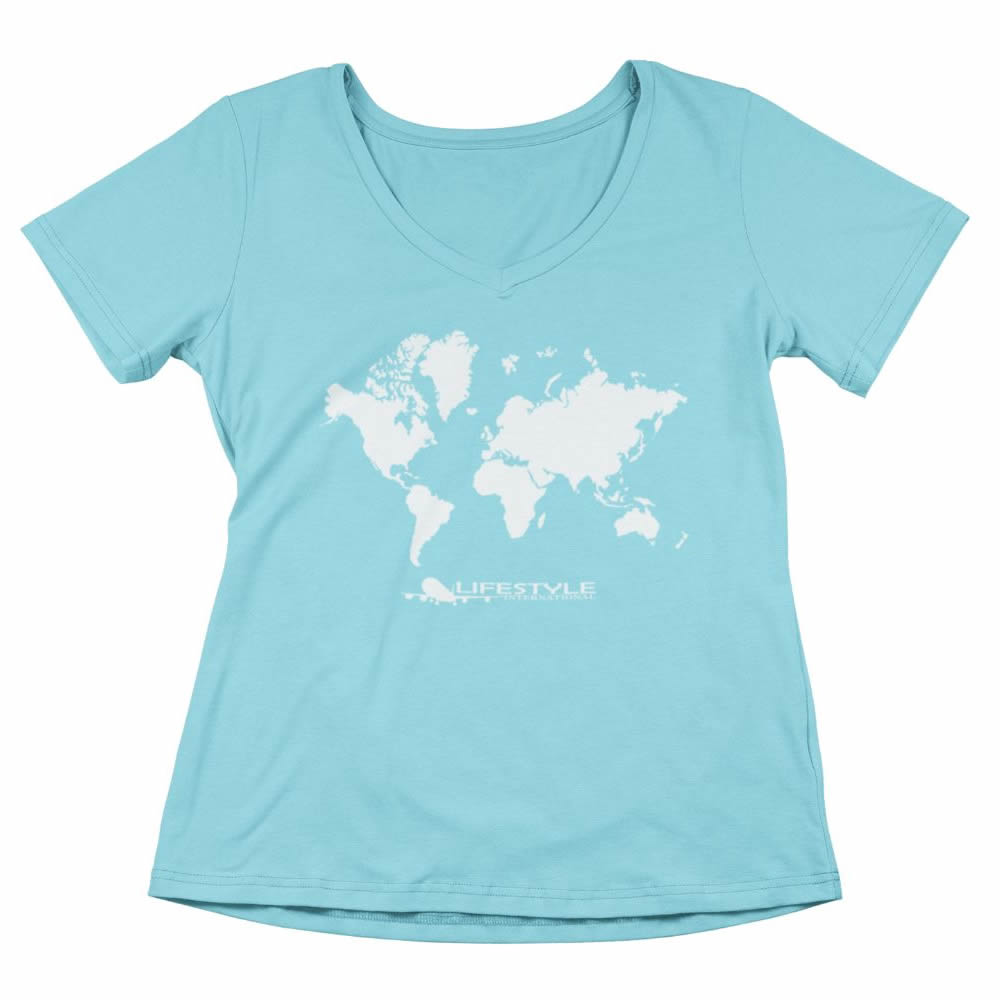 Women’s vneck tee Map