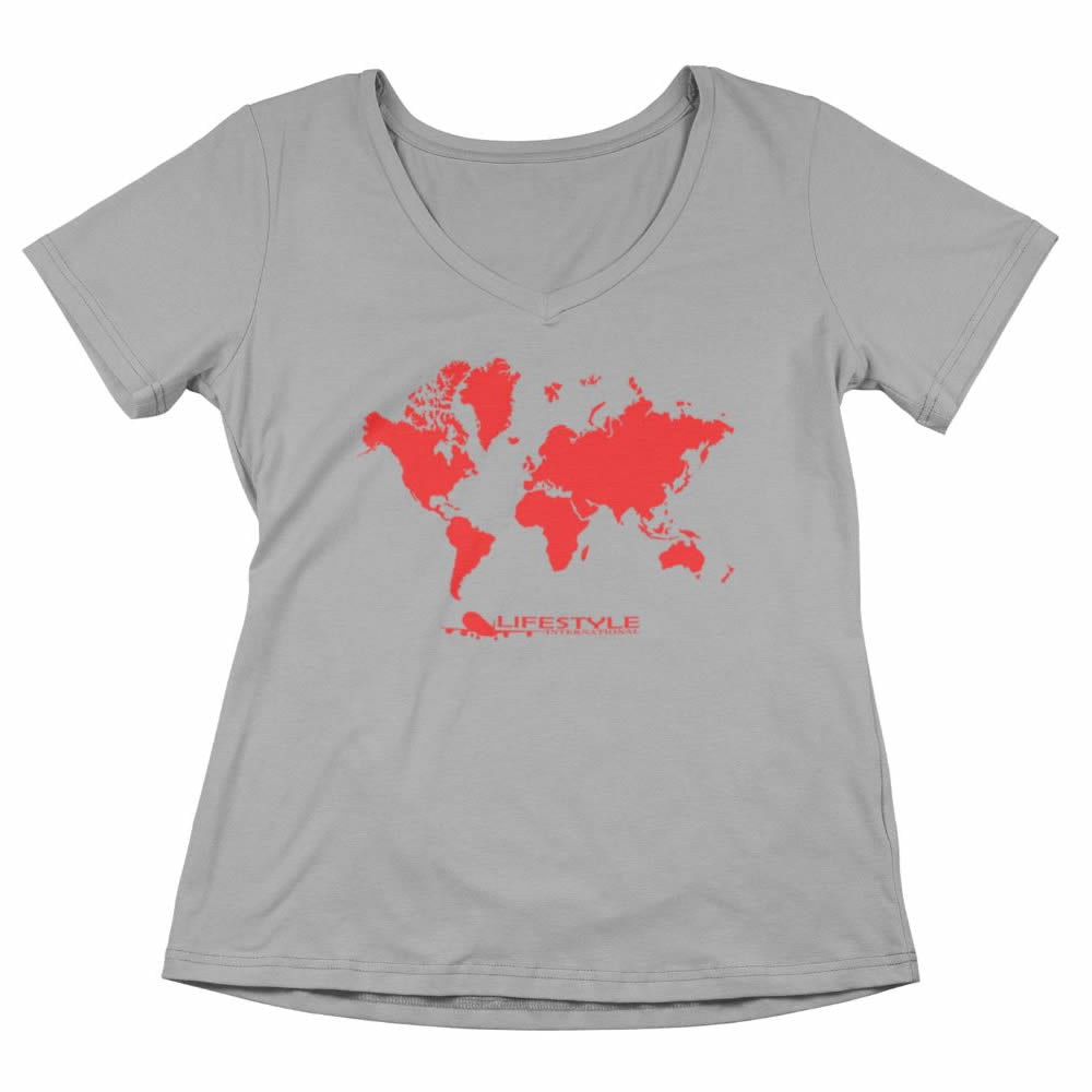Women’s vneck tee Map