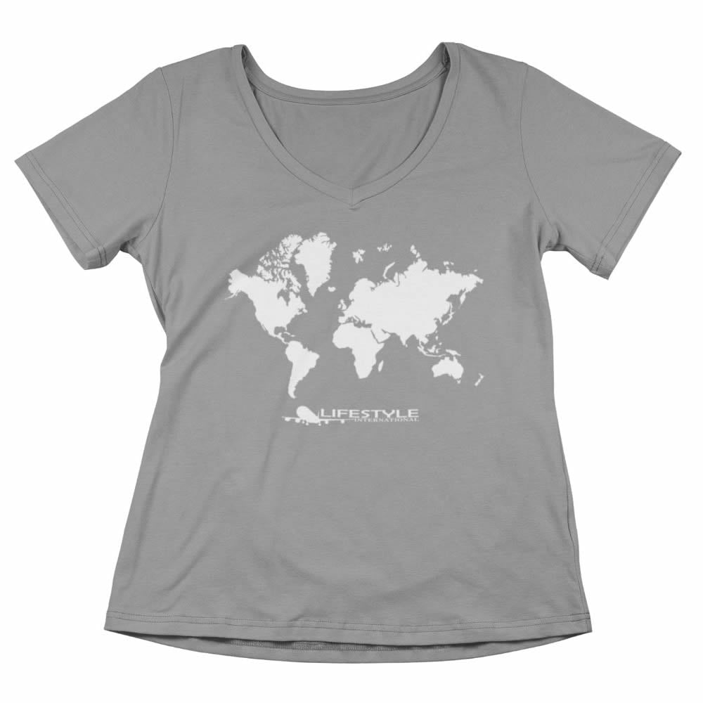 Women’s vneck tee Map
