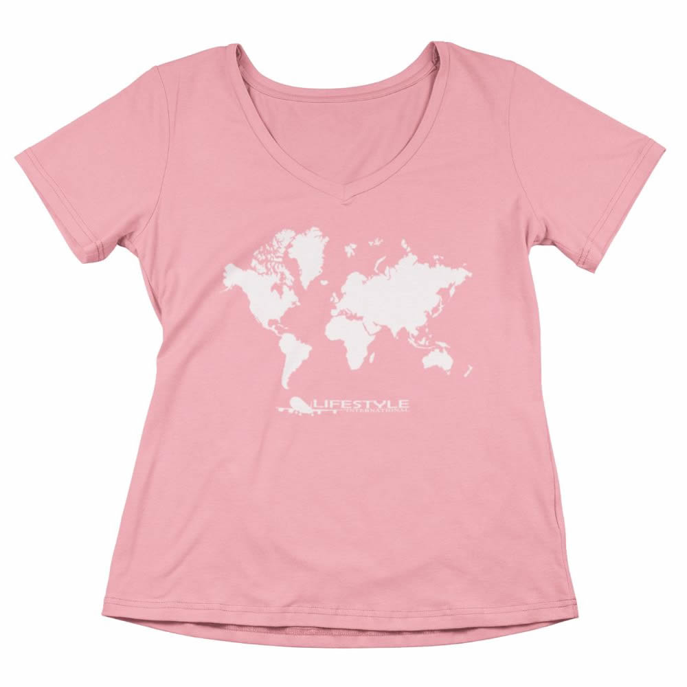 Women’s vneck tee Map