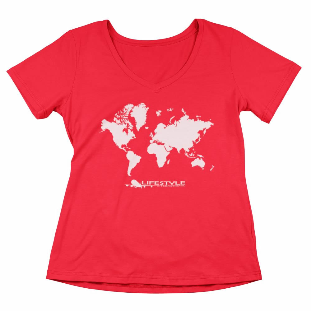 Women’s vneck tee Map