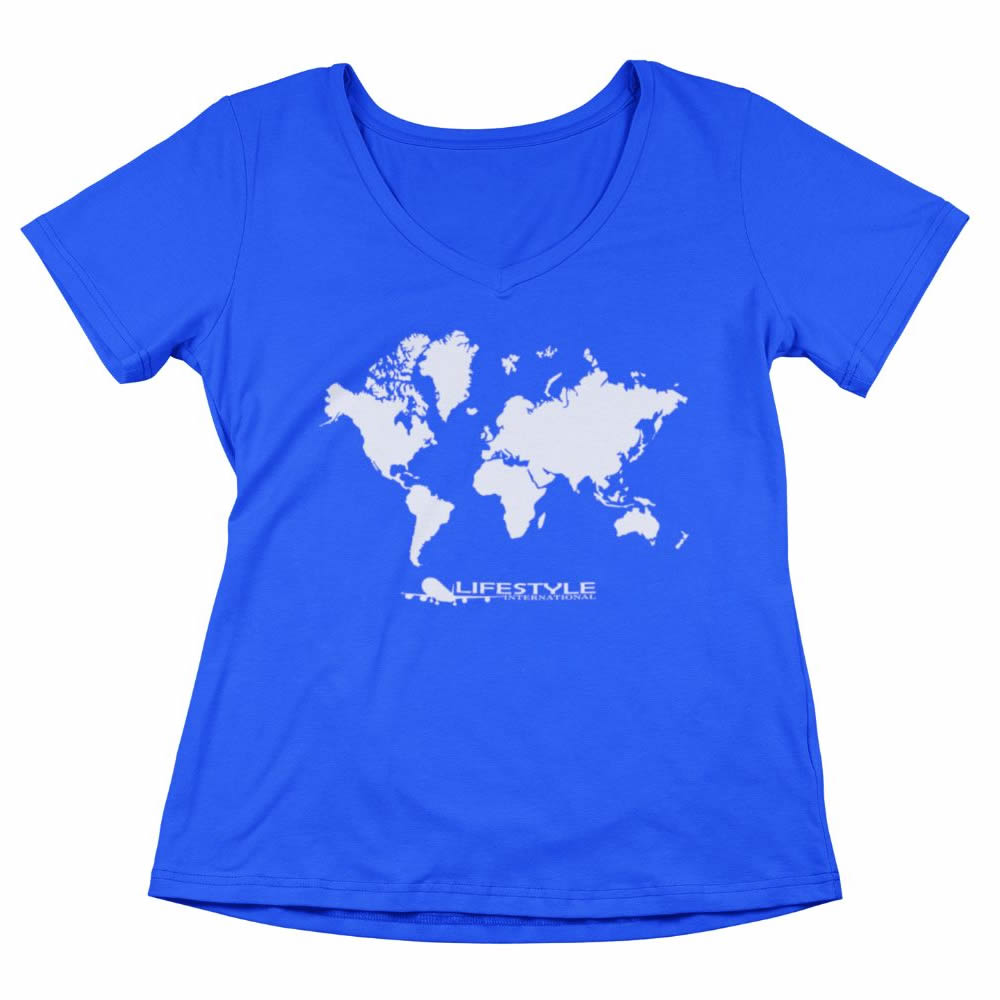 Women’s vneck tee Map