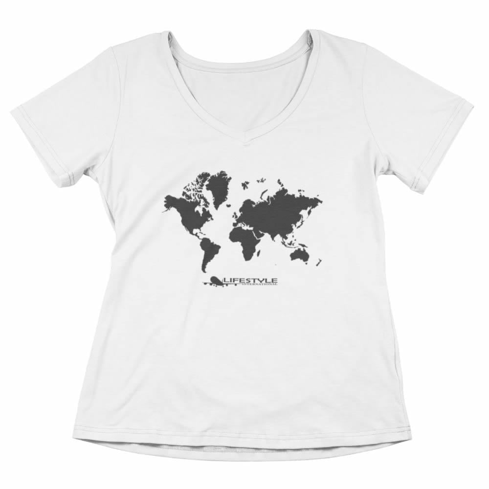 Women’s vneck tee Map