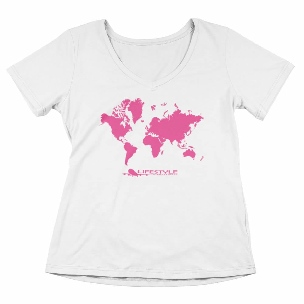 Women’s vneck tee Map