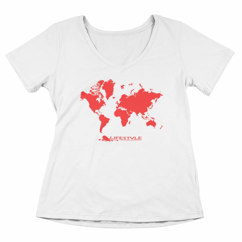 Women’s vneck tee Map