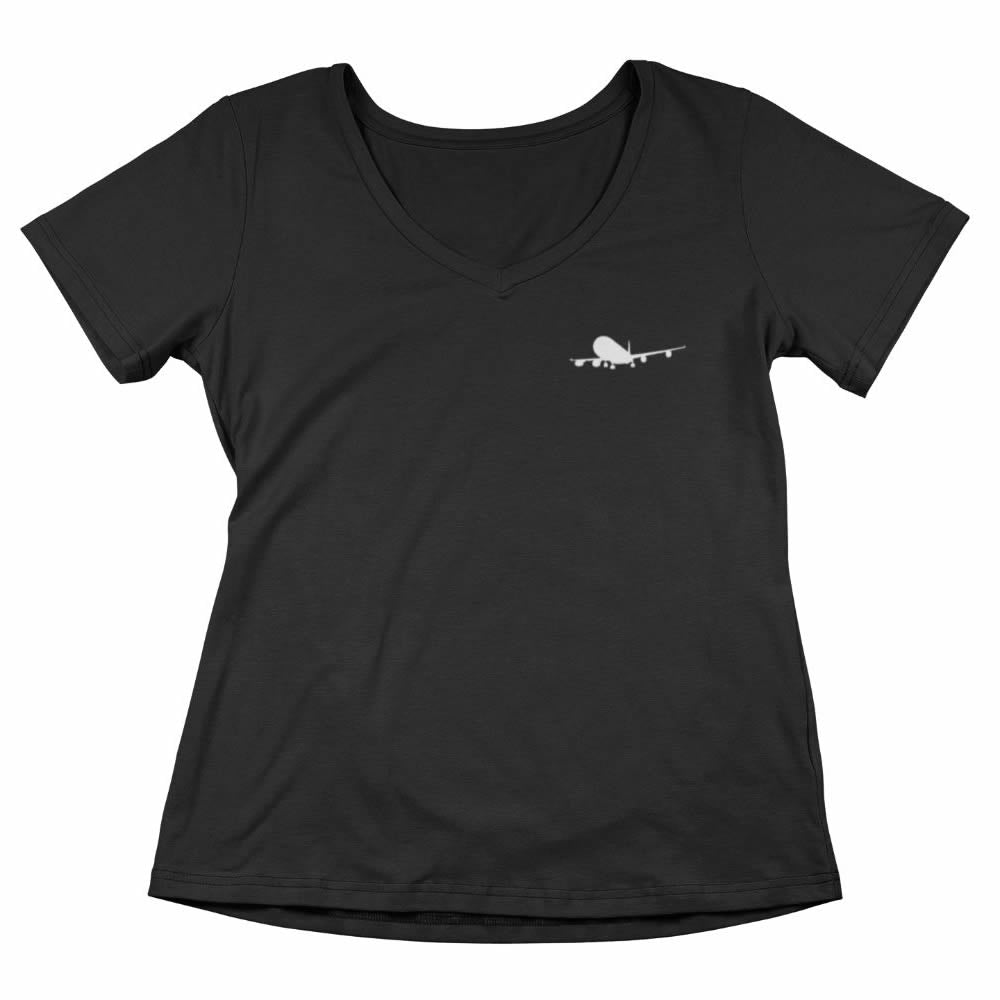 Women’s vneck tee Single plane