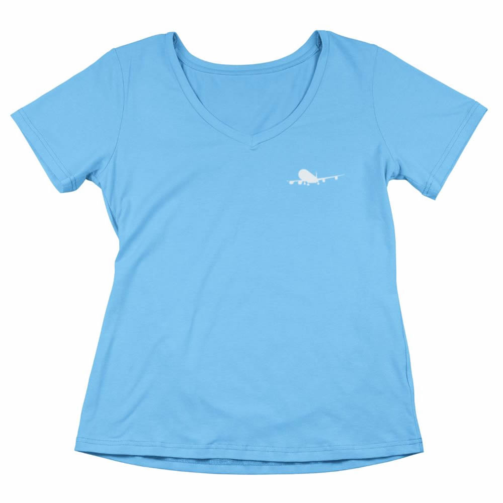 Women’s vneck tee Single plane