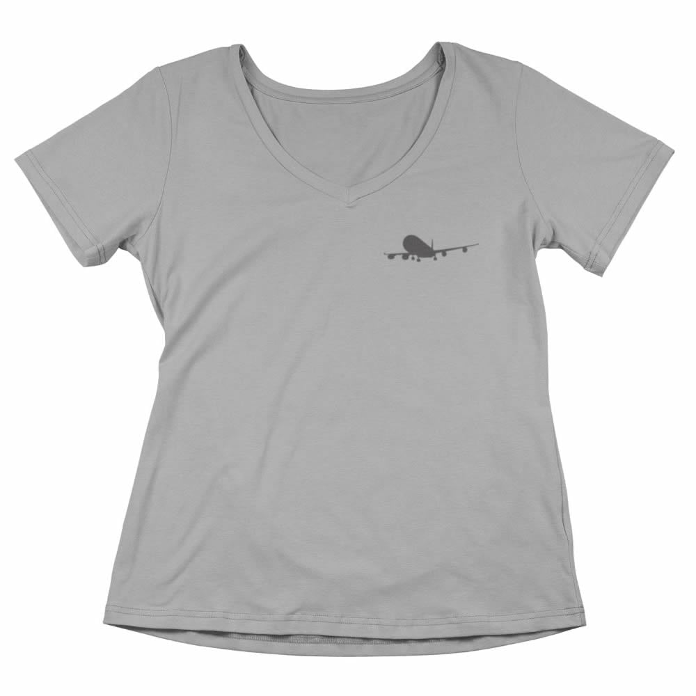 Women’s vneck tee Single plane