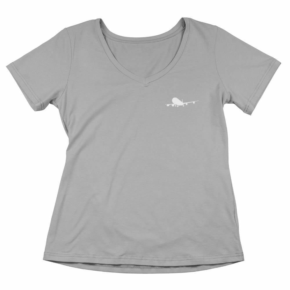 Women’s vneck tee Single plane