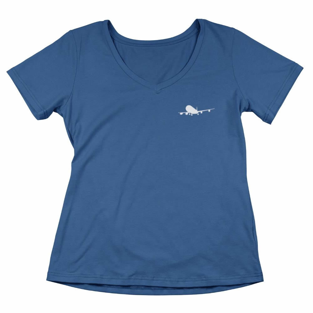 Women’s vneck tee Single plane