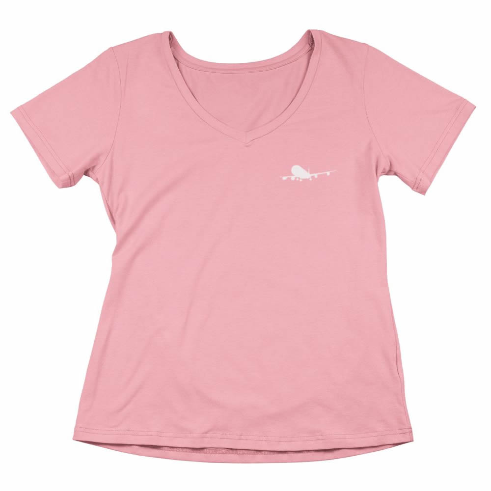 Women’s vneck tee Single plane