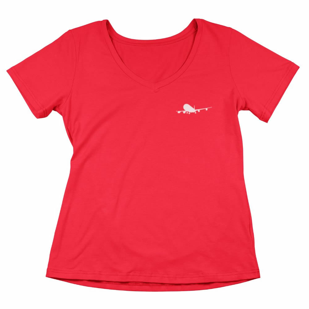 Women’s vneck tee Single plane