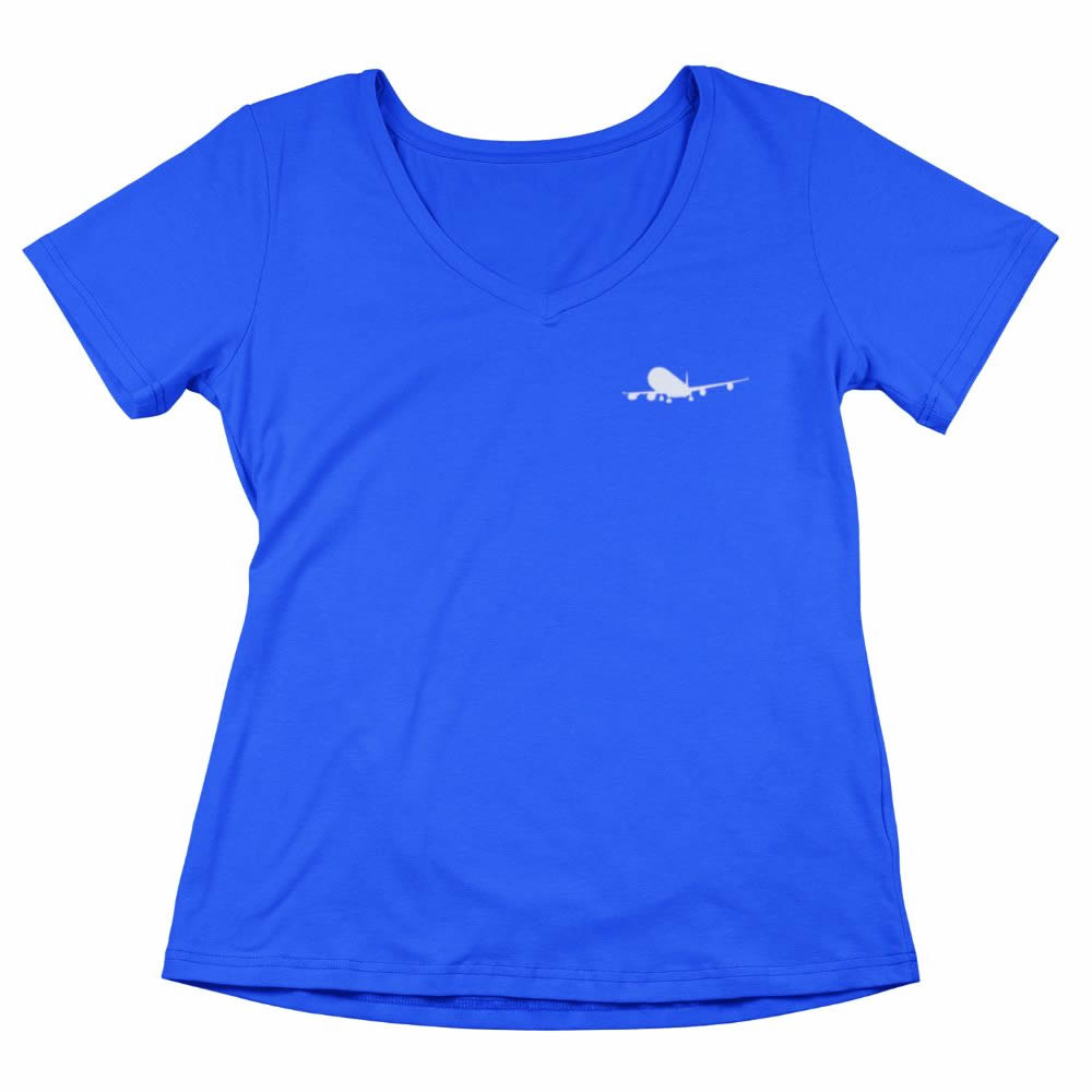 Women’s vneck tee Single plane