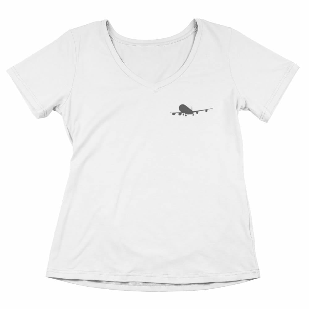 Women’s vneck tee Single plane