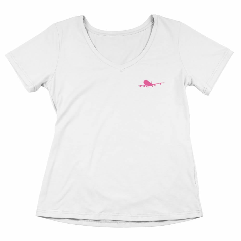 Women’s vneck tee Single plane