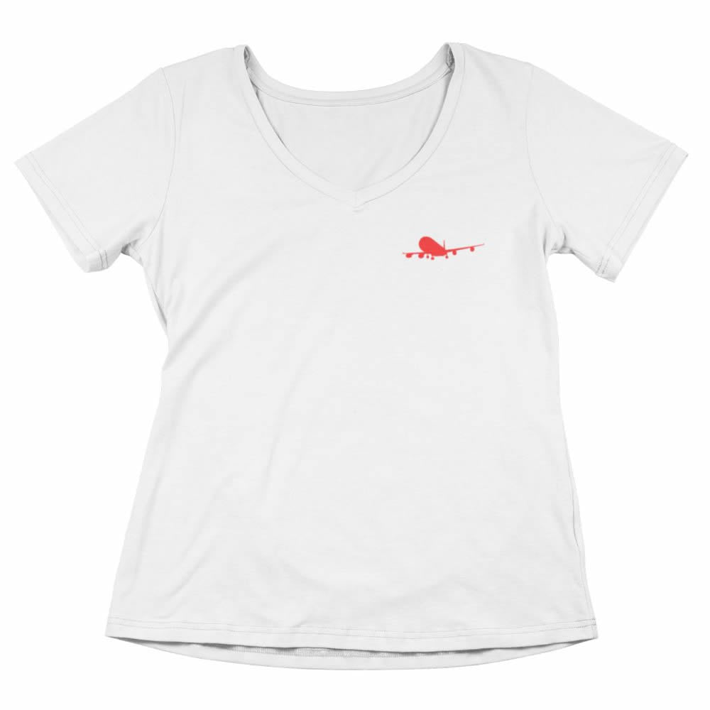 Women’s vneck tee Single plane