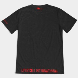 1st class tee black red