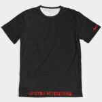 1st class tee black red