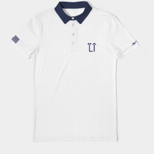 Travel Club Polo Blue White Tan