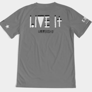 Live it University Tee Gray