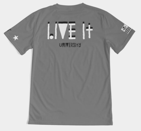 Live it University Tee Gray