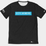 Window Seat Black teal white tee