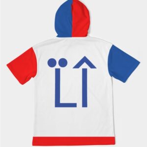 Boarding Pass hoodie red blue white