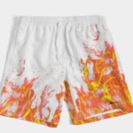 Fire swimming trunks