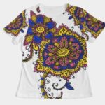 Women Color Flower Tee