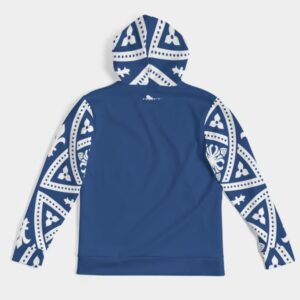 Designer hoodie navy blue back