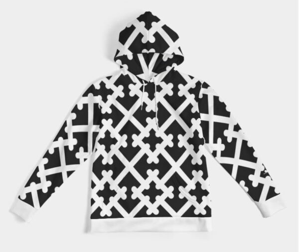 cross hoodie black