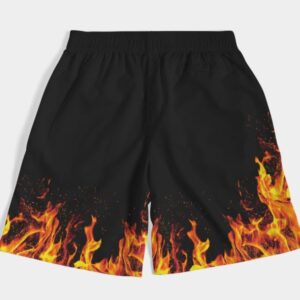 fire shorts black back