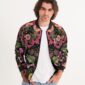 Pink Flowers Bomber Jacket